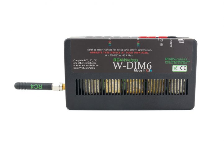 RC4 Wireless: W-DIM 6-channel, 500W - wireless DMX receiver dimmer