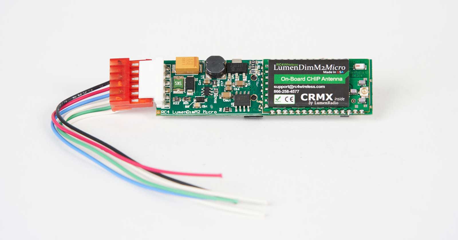 Image of RC4 wireless CRMX DMX 2-channel dimmer LumenDimM2 micro with internal antenna