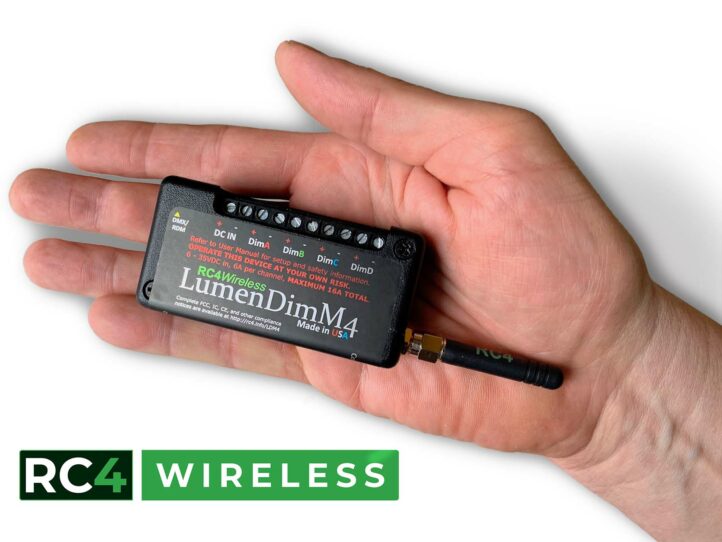 RC4 LumenDimM4 tiny wireless DMX dimmer