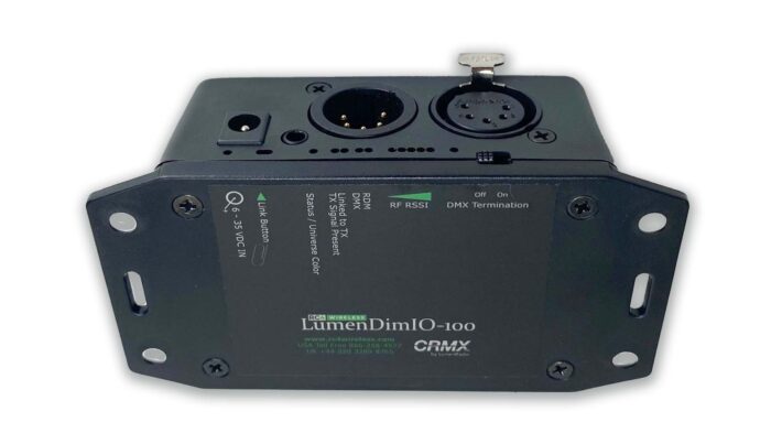 LumenDimIO-100 Lumenradio CRMX Transceiver RC4 Wireless bottom view