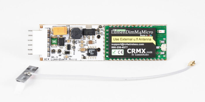 RC4 Wireless LumenDim4micro CRMX DMX dimmer ext antenna