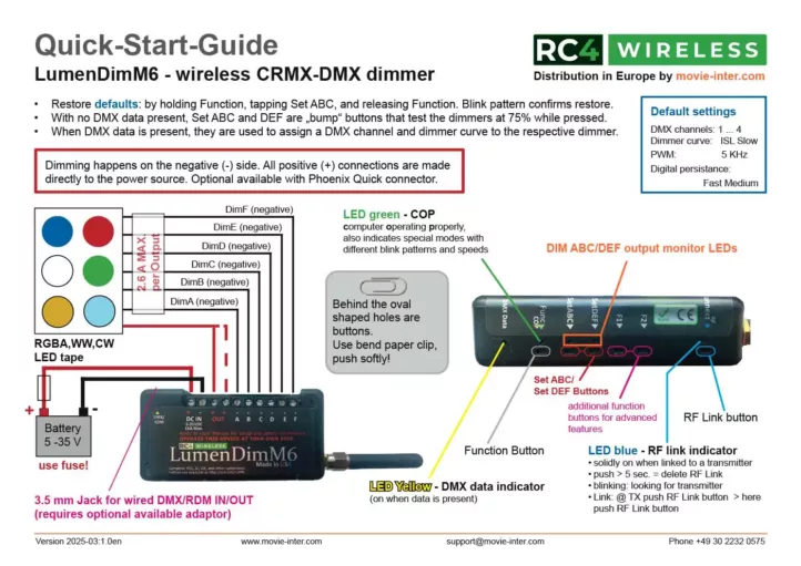 LumenDimM6 Quick-Start-Guide EN page 1